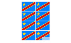 Stickers / autocollants drapeau République démocratique du Congo 2