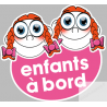 enfants à bord 2 filles