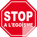 autocollant stop a l'egoisme