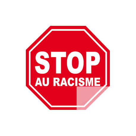 autocollant stop au racisme