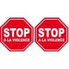 autocollant stop a la violence