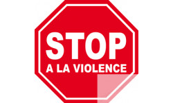 autocollant stop a la violence