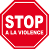 autocollant stop a la violence