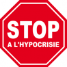 autocollant stop a l'hypocrisie