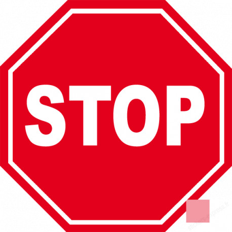 autocollant signalétique stop