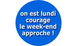 autocollant on est lundi